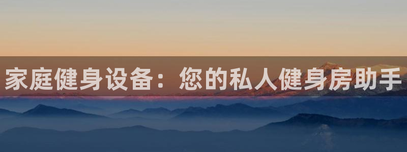 风速体育官方正版app娱乐40996：家庭健身设备：您的私人